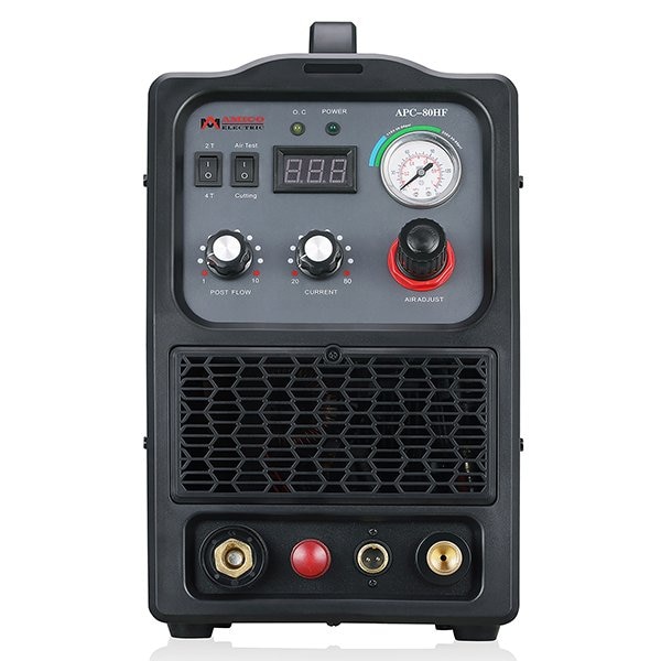 80-Amp Non-touch Pilot Arc Plasma Cutter, 1.2 Inch Clean Cut, 80% Duty Cycle, 200-250V.